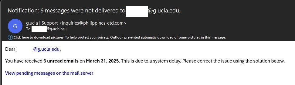 original email